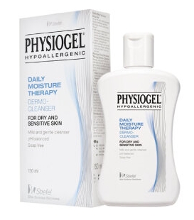 PHYSIOGEL DAILY MOISTURE THERAPY DERMO-CLEANSER 150 ML. สีฟ้า
