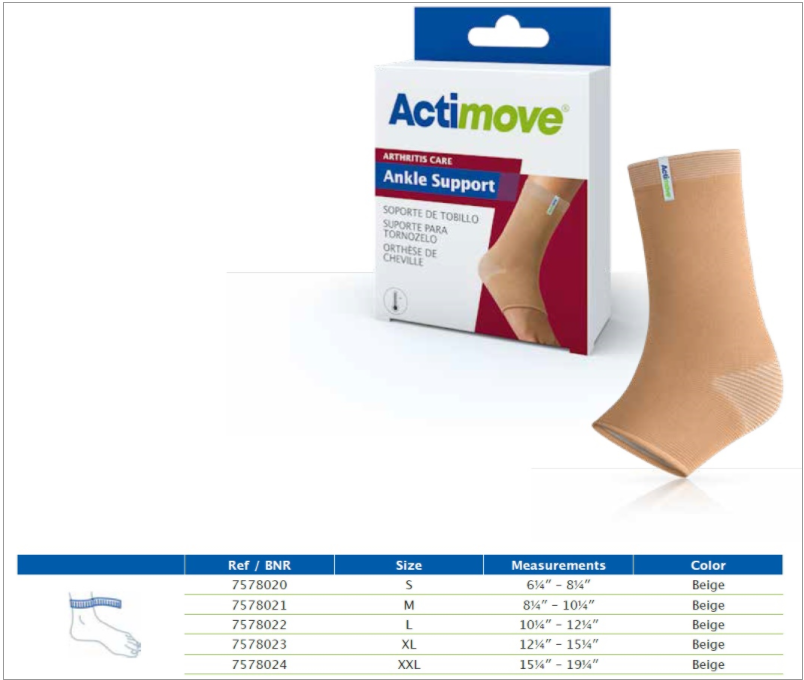 ACTIMOVE ANKLE SUPPORT #S BEIGE